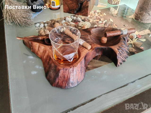 Пепелник за пури, лула с място за чаша, снимка 4 - Декорация за дома - 52799993