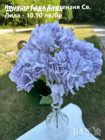 Кичеста Изкуствена Хортензия, снимка 10 - Изкуствени цветя - 38638540