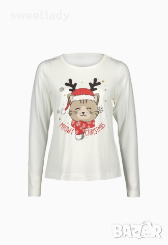 Коледно горнище пижама Meowy Christmas

, снимка 2 - Пижами - 44794170