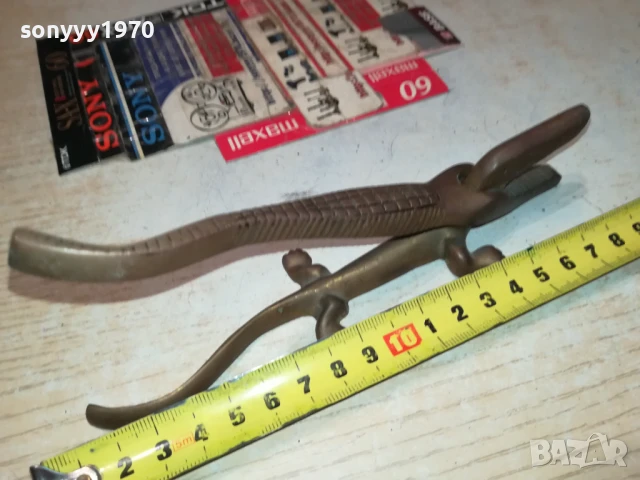 МЕСИНГОВ КРОКОДИЛ 2506250833, снимка 7 - Антикварни и старинни предмети - 50789371