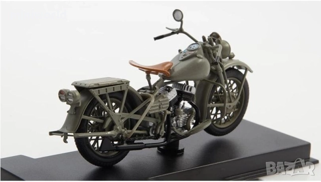 Harley-Davidson WLA мотор - мащаб 1:24 на Наши мотоциклети моделът е нов в блистер, снимка 2 - Колекции - 52563369