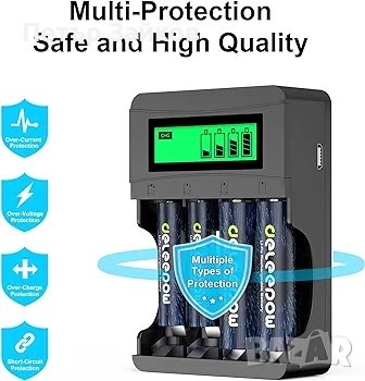 Бързо зарядно устройство за AA AAA литиеви акумулаторни батерии, снимка 3 - Друга електроника - 42466974