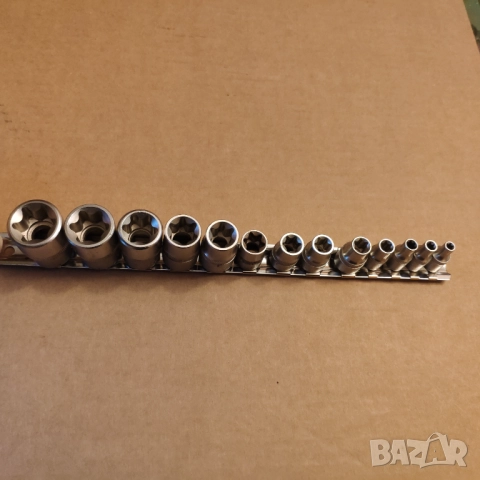 LASER TOOLS 3/8 и 1/2 13броя вложки тип вътрешна звезда E5-E24, снимка 4 - Други инструменти - 52985319