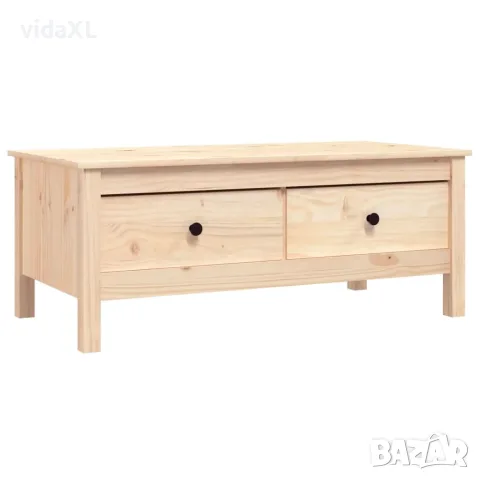 vidaXL Кафе маса, 100x50x40 см, бор масив（SKU: 814604）