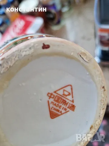 Японска ваза ръчно рисувана, снимка 5 - Вази - 48793652