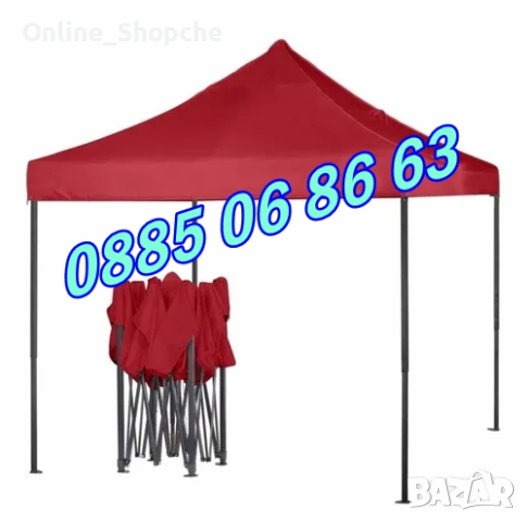 Градински сгъваеми шатри 3х3м, 3х4.5м, 3х6м, павилион, страници, платнище, снимка 5 - Градински мебели, декорация  - 32583236