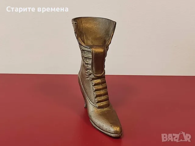 🥾 СТАРА ВИНТИДЖ МЕСИНГОВА ВАЗА, снимка 6 - Антикварни и старинни предмети - 56376727