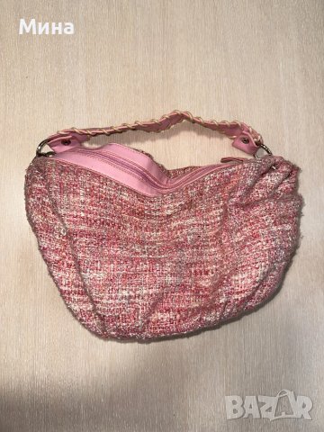 Розова платнена чанта, снимка 2 - Чанти - 41836416