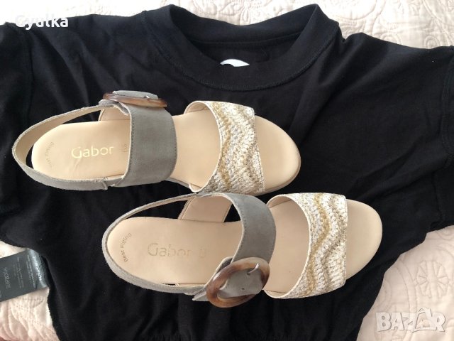 Дамски сандали GABOR от естествена кожа и велур, снимка 5 - Сандали - 41957145