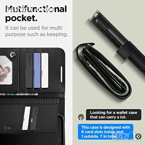 Нов луксовен калъф кейс портфейл Spigen за телефон Samsung Galaxy A54 Самсунг, снимка 4 - Калъфи, кейсове - 40766429