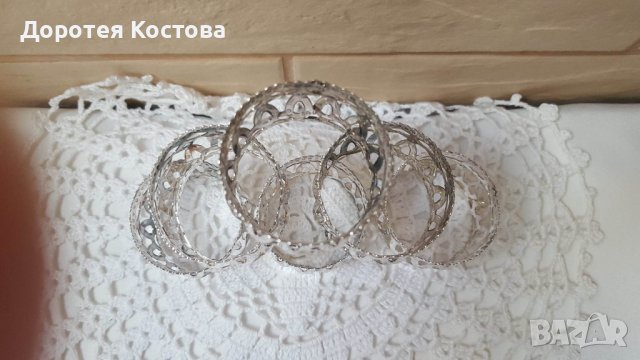 Красиви метални пръстени за текстилни салфетки, закупени от Англия, снимка 5 - Антикварни и старинни предмети - 40209456