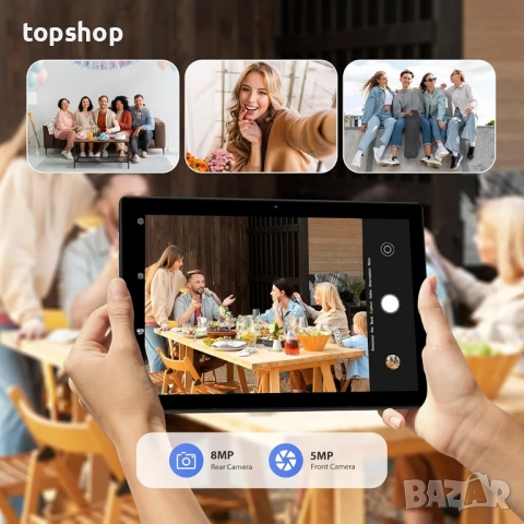 Нов RUSHAR 10-инчов Android 14 таблет с клавиатура - 36GB RAM + 128GB ROM (1TB TF), Octa-Core | WiFi, снимка 6 - Таблети - 52590297