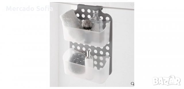 Рафт за баня, 2 нива с дупки, снимка 2 - Органайзери - 33777661