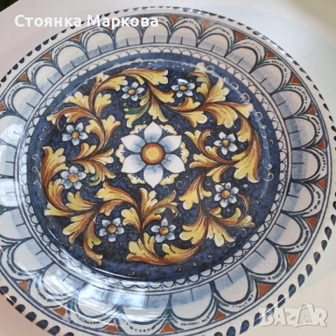 Голяма чиния-Ceramica Salerno-Италия, снимка 3 - Декорация за дома - 52996936