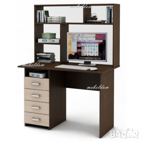 Бюро 110см. с надстройка и 4 чекмеджета(код-1123), снимка 2 - Бюра - 40935790