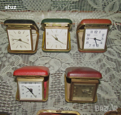Немски механични будилници Europa за реставрация, или за части, сет 8 бр., снимка 3 - Антикварни и старинни предмети - 53399030