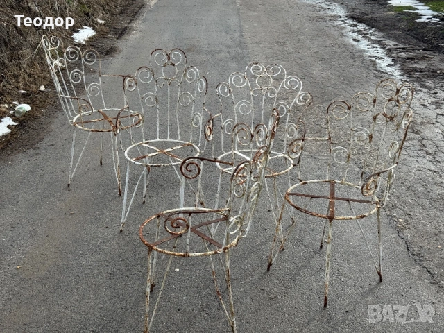Винтидж столове за ремонт 5 броя, снимка 4 - Други - 53621989