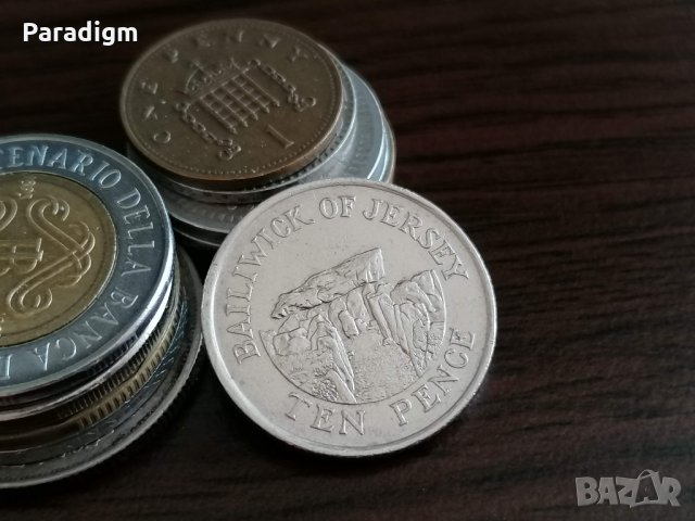 Монета - Остров Джърси - 10 пенса | 1992г.