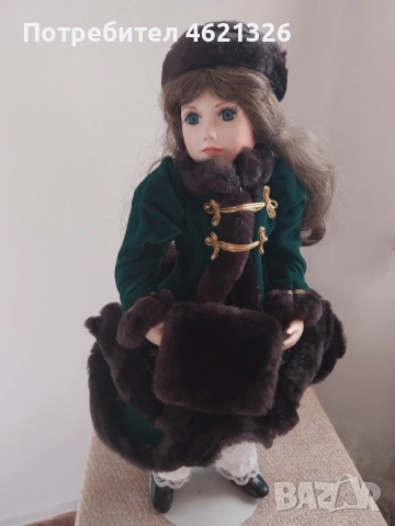 Винтидж порцеланова кукла Катрин-Роуз от колекцията “Викториански зимни принцеси” на Франклин Минт, снимка 11 - Декорация за дома - 52155523