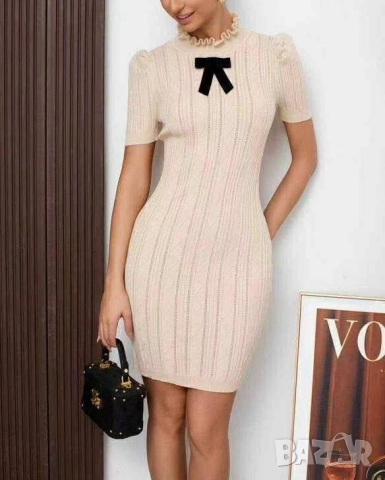 рокля плетиво с панделка 