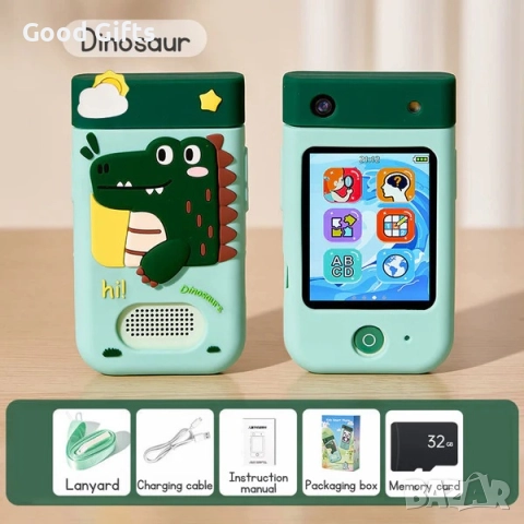 Образователен детски телефон с игри и 180° камера – Smart Phone за деца с музика, обучение и TF карт, снимка 5 - Други - 52937142