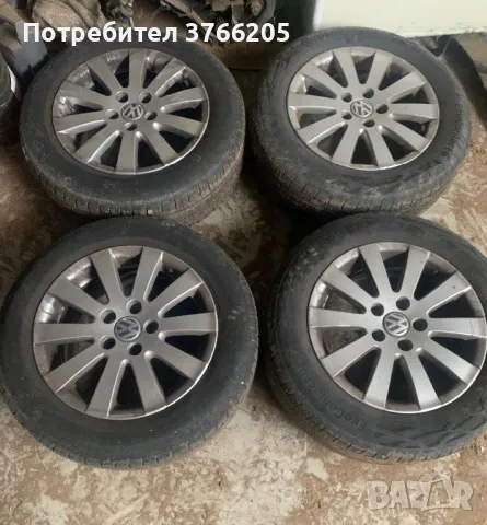 16ки джанти 5х112 с летни гуми 205/60r16, снимка 1 - Гуми и джанти - 48679476