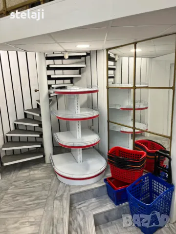 Търговско оборудване за хранителен магазин - стелажи, кошници, колички, снимка 13 - Стелажи и щандове - 47048095
