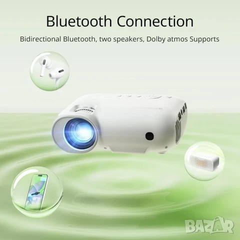 4K WiFi6 YOTON Y9 смарт видео проектор за домашно кино , снимка 5 - Плейъри, домашно кино, прожектори - 51029307