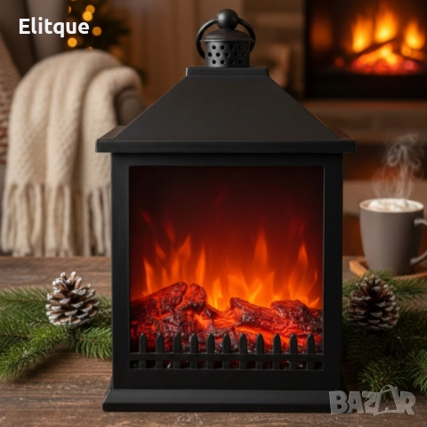LED Декоративен фенер-камина – Реалистичен пламък за Коледа и зимен уют, снимка 5 - Други стоки за дома - 52629310