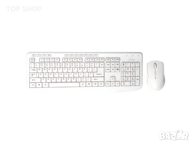 Комбинирана безжична клавиатура и мишка Bornd M610 (бяла), снимка 2 - Клавиатури и мишки - 48508297