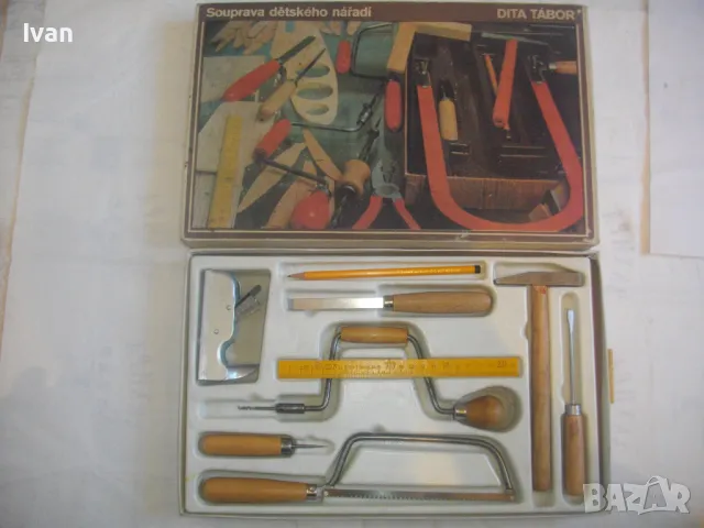 Чехословакия НОВ КОМПЛЕКТ РЪЧНИ ИНСТРУМЕНТИ ТИП ДЕТСКИ ЗА ОБУЧЕНИЕ ПРАКТИКА Старо качество 9 броя , снимка 2 - Други инструменти - 47662328