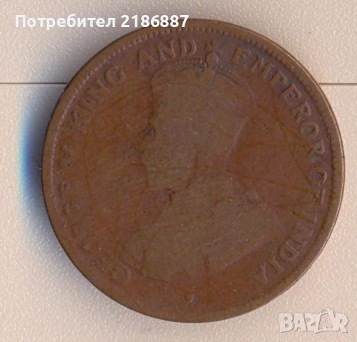 Британски Хондурас = Белиз 1 цент 1914 година, тираж 175 хиляди, снимка 2 - Нумизматика и бонистика - 40046022