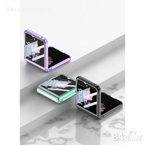 Samsung Galaxy Z Flip7 FE 5G / Z Flip6 5G PC Калъф с протектор от закалено стъкло 