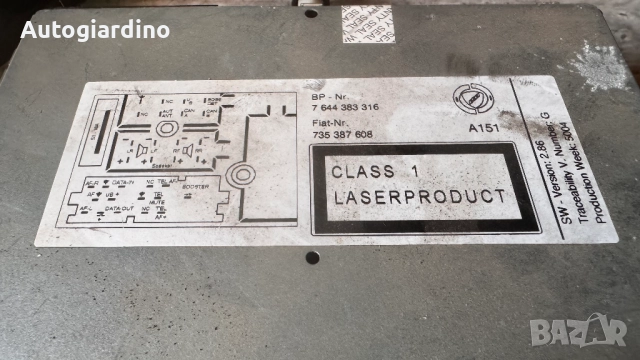 Оригинална Аудио / GPS и видео система за Lancia Musa 2005 - 7644383316 / 735387608, снимка 2 - Части - 52712563