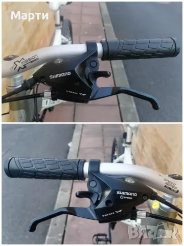 Немски Велосипед Мерида*21скорости*Палцови Команди Shimano*Алуминиев*ТОП, снимка 6 - Велосипеди - 48372610