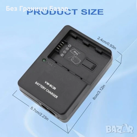 Ново Зарядно VW-BC20 за Panasonic HC-X920 HDC-TM900 батерии фотоапарат, снимка 3 - Батерии, зарядни - 53073675