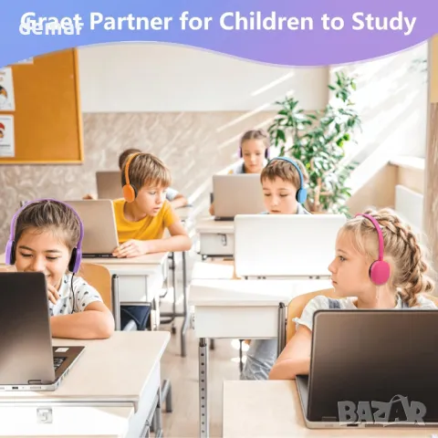 NANONAN Комплект от 12 детски слушалки, многоцветни кабелни детски слушалки, регулируеми с 3,5мм жак, снимка 6 - Слушалки и портативни колонки - 49870013