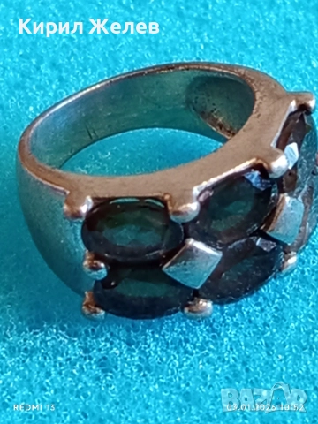 Сребърен пръстен дизайн тип Банда с Опушен кварц ювелирна изработка 51832, снимка 9 - Пръстени - 52961333