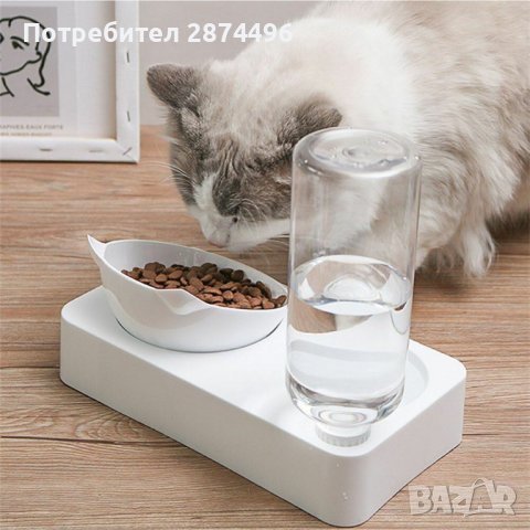 3779 Котешка къпичка за храна с диспенсър за вода, снимка 11 - За котки - 38922183
