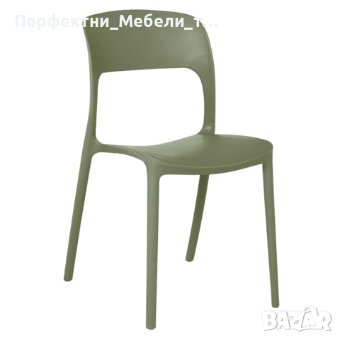 Икономичен здрав,елегантен стол градински от полипропилен до 120 кг зелен,бежев и бял цвят на склад, снимка 2 - Градински мебели, декорация  - 53286608