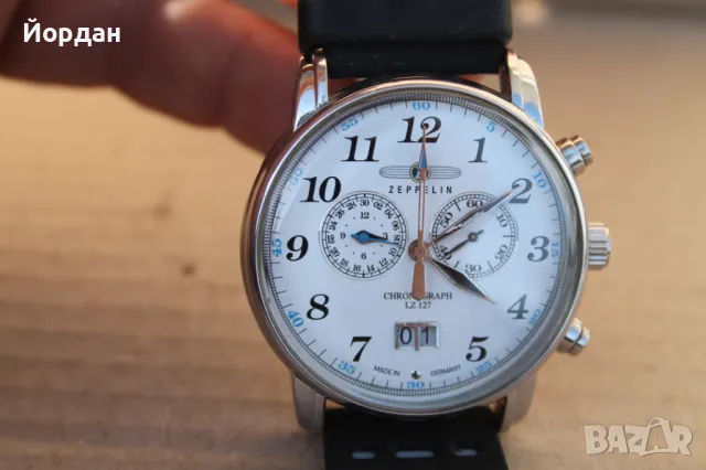 Немски мъжки часовник хронограф ''Zepelin Lz127 '', снимка 14 - Мъжки - 49392101