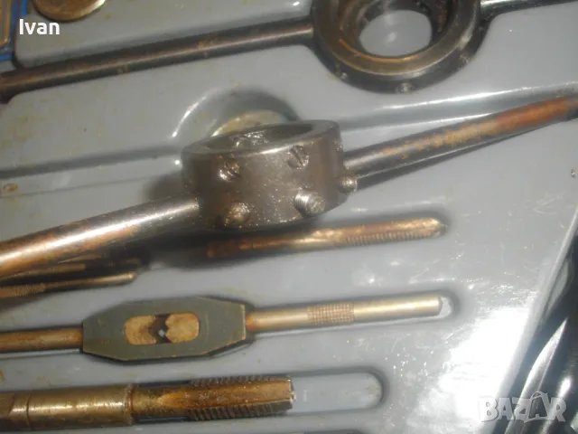 VEB НЕМСКИ ГДР СТАРО КАЧЕСТВО КОМПЛЕКТ 58 БРОЯ МЕТЧИЦИ ПЛАШКИ РЕЗБОНАРЕЗНИ ОТ СТАРИЯ МАТЕРИАЛ М3-М12, снимка 18 - Други инструменти - 49755923