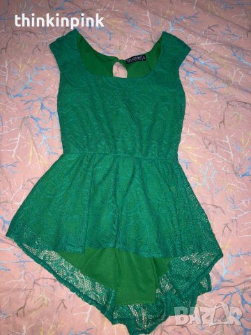 Зелен потник блузка, снимка 2 - Корсети, бюстиета, топове - 41749420