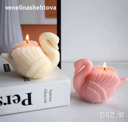 3D Голям лебед Силиконов молд форма за свещи гипс сапун 
