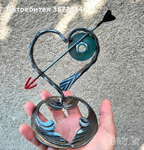 Сърце от рециклирани метални части, различни видове , снимка 8 - Декорация за дома - 53105347