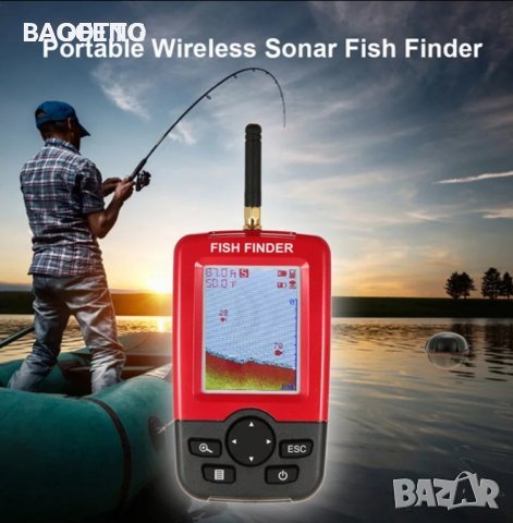 █▬█ █ ▀█▀ Fish Finder XJ-01 Ultra безжичен ехолот, Сонар за откриване на рибни пасажи 12 месеца гара, снимка 2 - Друга електроника - 41665856