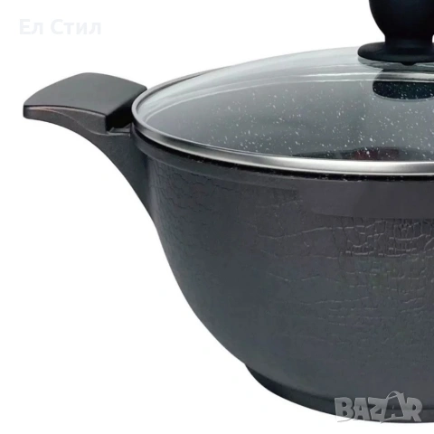 Комплект от 3 тенджери с мраморно покритие,незалепващи за всички видове котлони, снимка 7 - Съдове за готвене - 53573997