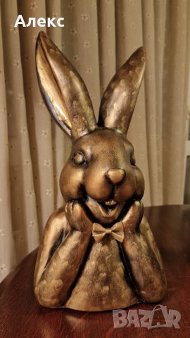 Голям Великденски заек– 35см, снимка 2 - Декорация за дома - 40156768