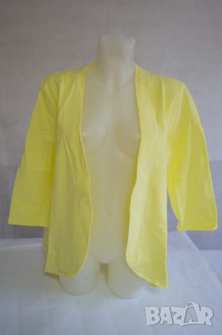 Дамска жълта жилетка от памук Nommo - XL, снимка 2 - Жилетки - 42547128