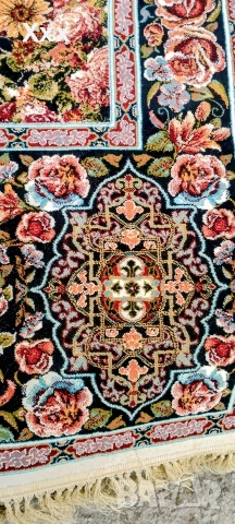Ръчно тъкан копринен килим.Антика за ценители., снимка 5 - Килими - 53487927